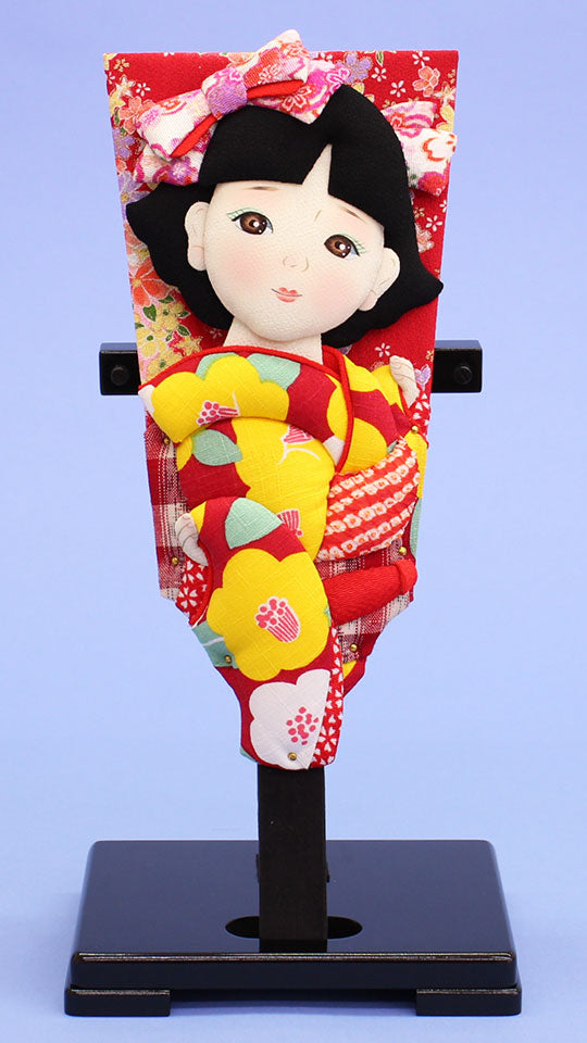 押絵羽子板 昭和レトロモダン右向き スタンド付き