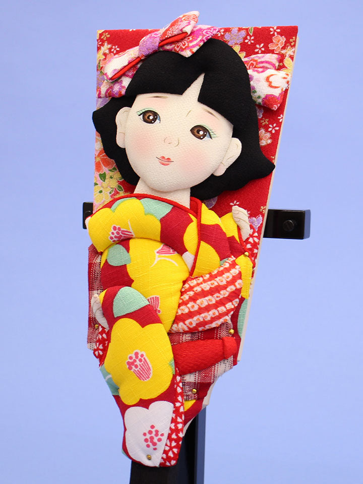 昭和レトロ】羽子板飾り 道明寺 箱あり 羽子板 4つ 飾り用羽子板 昭和