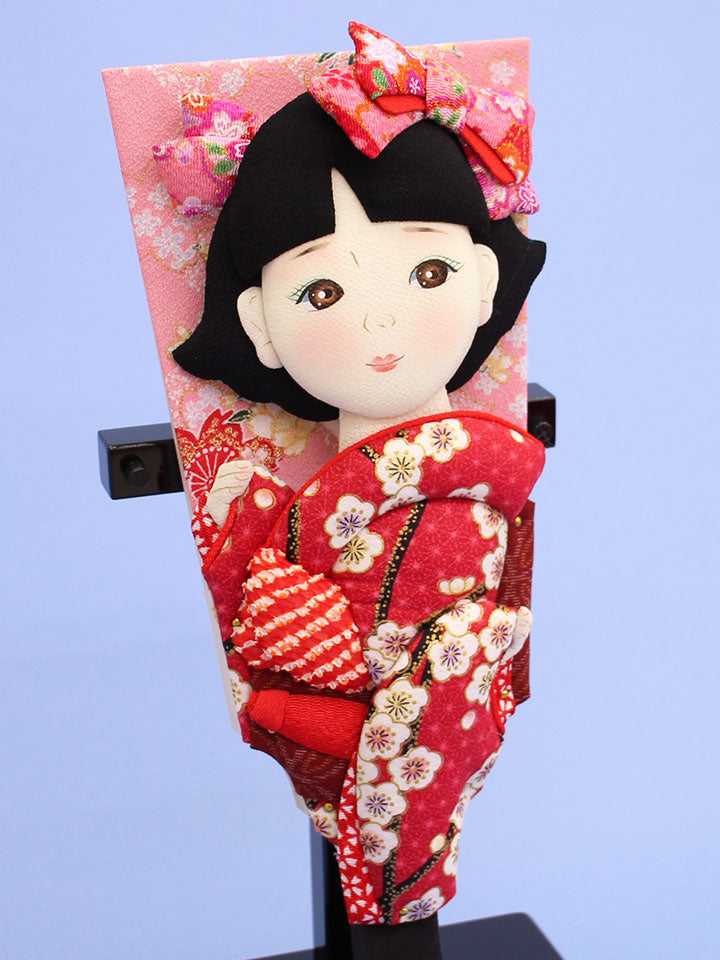 押絵羽子板 昭和レトロモダン 左向き 左からズーム