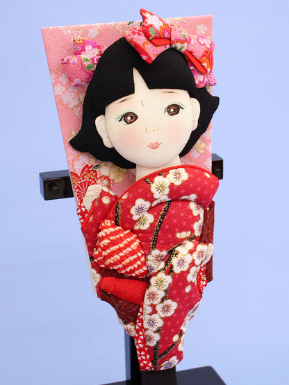 押絵羽子板 昭和レトロモダン 左向き 左からズーム