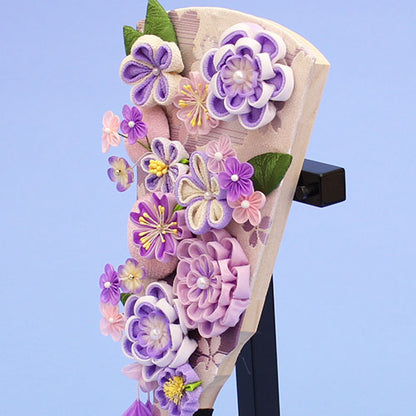 9号　羽子板 花づくし (紫) ズーム