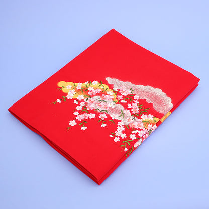 雛人形用毛氈アクリル桜刺繍 華ごよみ 赤