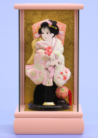 06号押絵羽子板飾り 宴 桃ケース入り