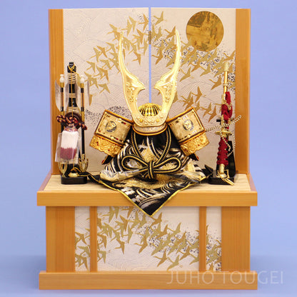 12号茜の龍王ひのき鶴収納飾り　正面