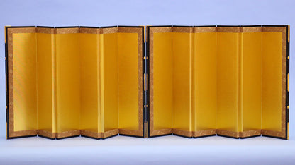 12号六曲一双屏風　新金絹目