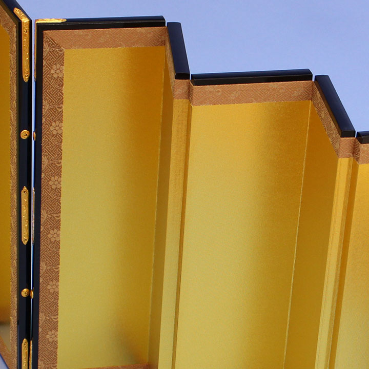 12号六曲一双屏風　新金絹目　ズーム