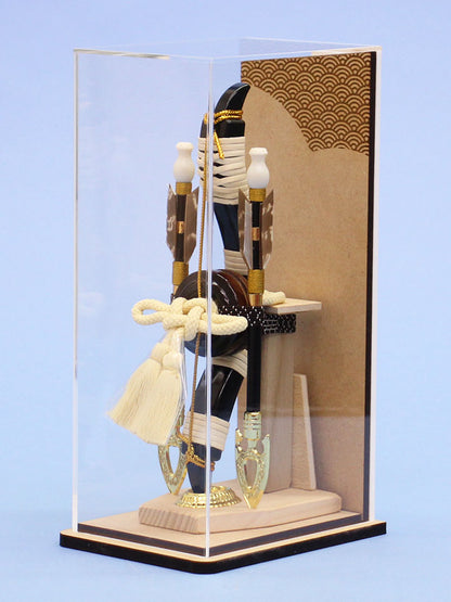 破魔弓ケース飾り アクリル月光ミニ　横から