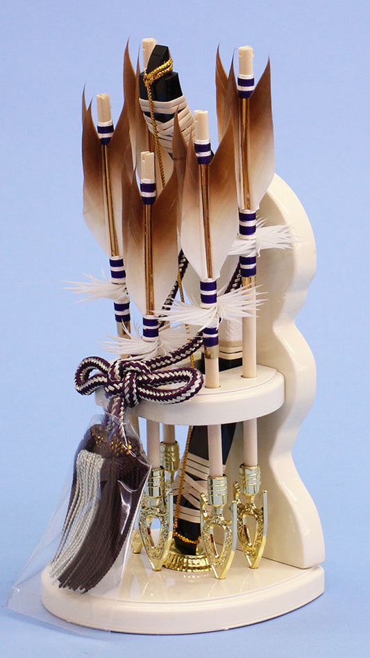 破魔弓出し飾り 6号 霞　横から