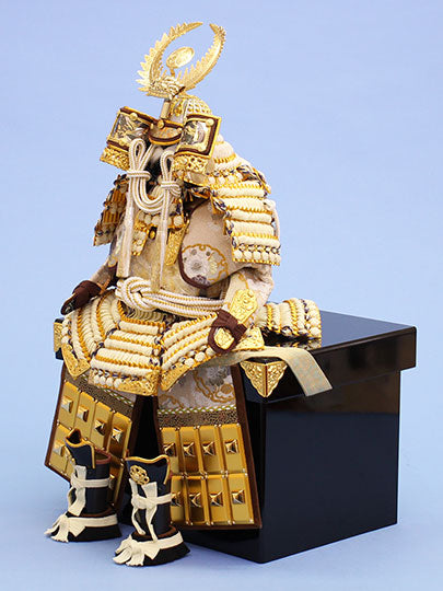 Armure simple de poupée de mai Hauteur 44 cm Fabriquée par Koshin n° 3 Armure du roi des cent fleurs Ieyasu