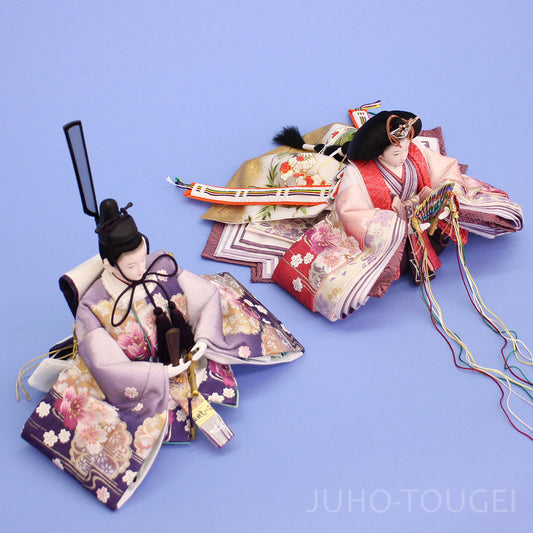 雛人形単品 親王6 京十一番友禅金彩刺繍９２４２４ 上から