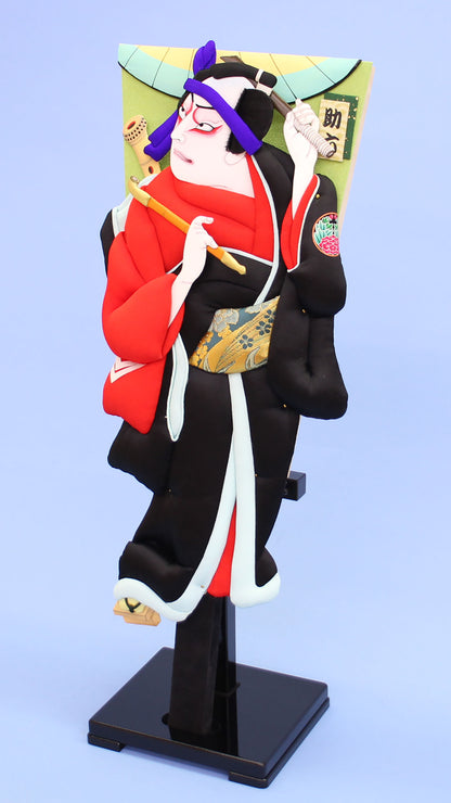 Kabuki Hagoita 20-size Sukeroku standing figure with 20 stands