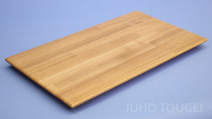 45cm タモ天板台　クリア　斜めから