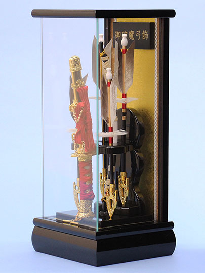 破魔弓ケース飾り 8号 剣スリム　横から