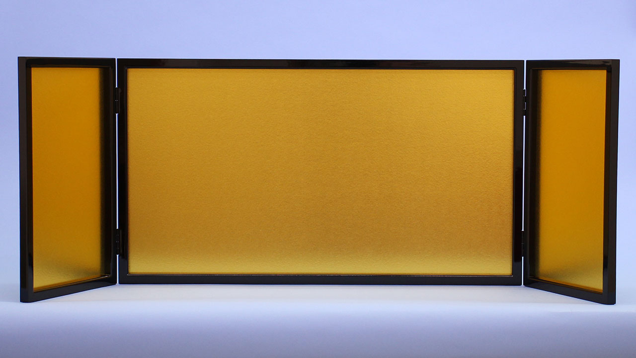 13号新金絹目三曲枠屏風