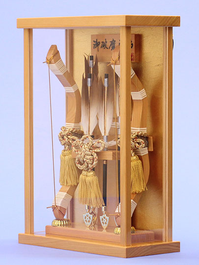 破魔弓額飾り 創 （桧）33cm