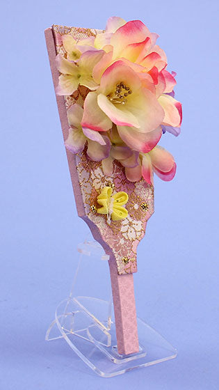 ７号おしゃれな羽子板飾り　花B　アクリルスタンド付き　左から