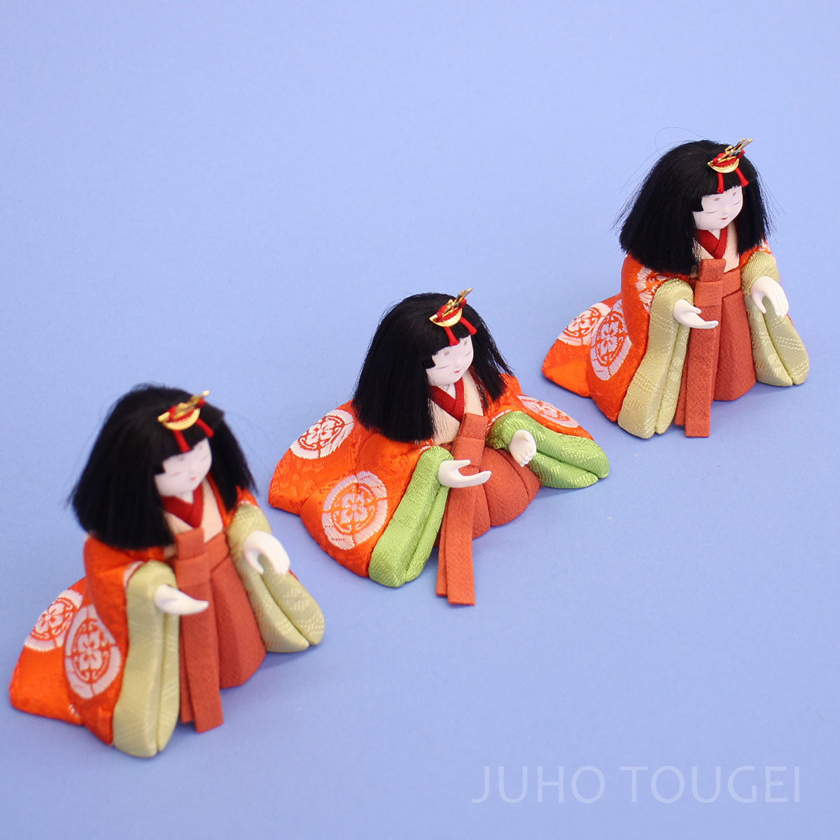 木目込み三人官女単品 うらら 横から