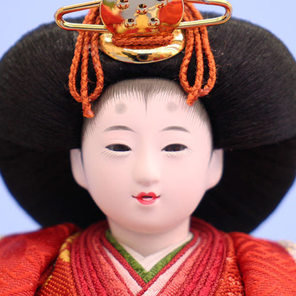 雛人形単品 親王3 柳結7g82　正絹帯地　姫顔