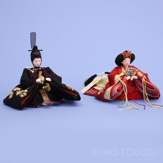 雛人形単品 親王3 柳結　８２１３５　赤黒刺繍　イメージ