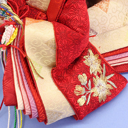 雛人形単品 親王3 柳結　８２１３５　赤黒刺繍　姫袖