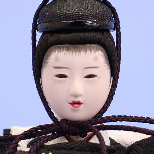 雛人形単品 親王3 柳結　８２１３５　赤黒刺繍　殿顔