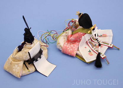 雏人偶 单件 亲王人偶与公主 3 Kyo 14号 米色