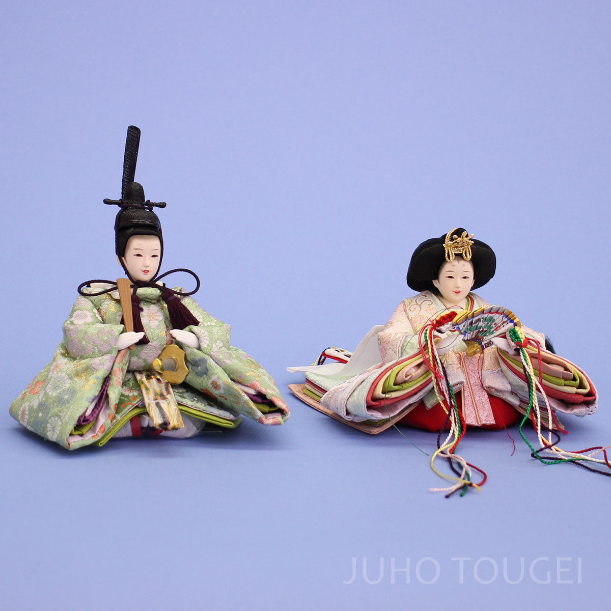雛人形単品 親王2 京十五番　グリーン　イメージ