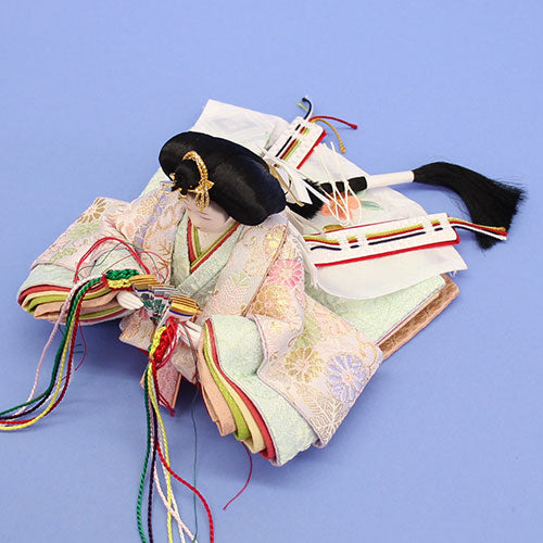 雛人形単品 親王2 京十五番　グリーン　姫姿