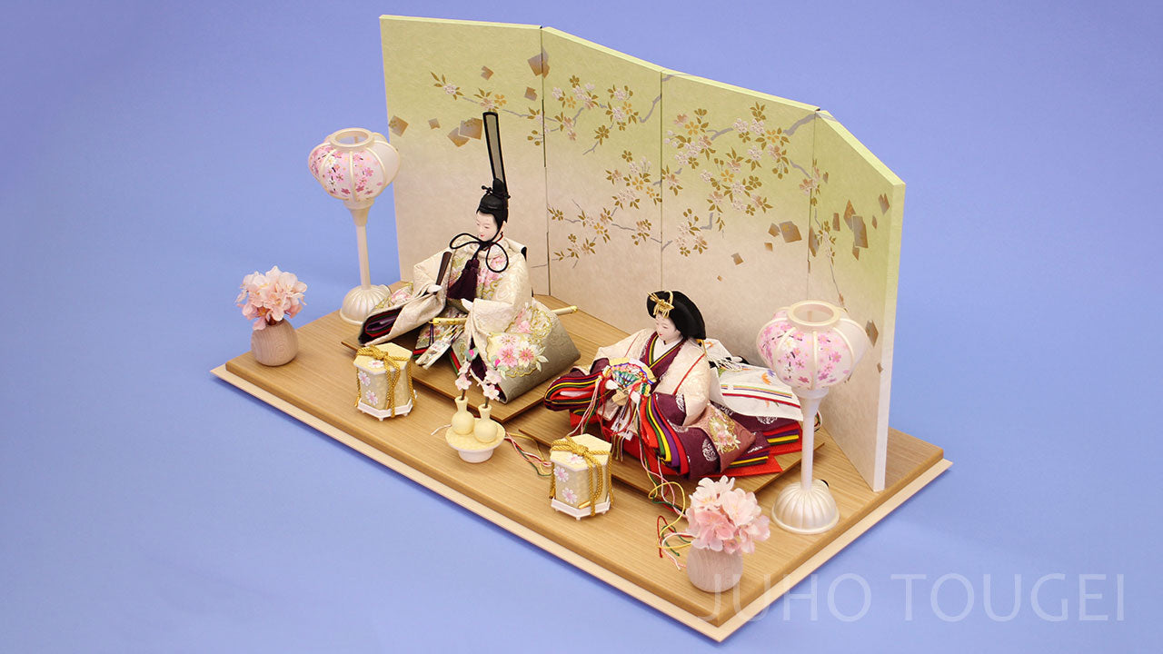 雛人形親王飾り 平飾りの販売 – 寿鳳人形の東芸