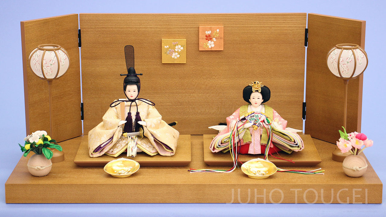 雛人形 ぼんぼり （樹脂製） 18cmミニしだれナチュラルLEDコードレス