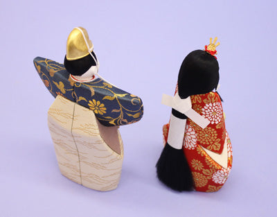 木目込み立雛単品 幸一光作　和泉　後ろから