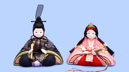 木目込み雛人形単品 No130 春日雛 黒冠０１