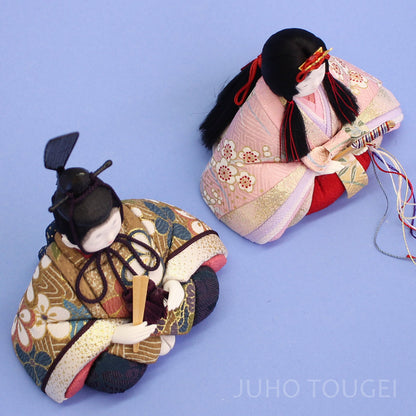 木目込み雛人形単品 No130 春日雛 黒冠０２　上から