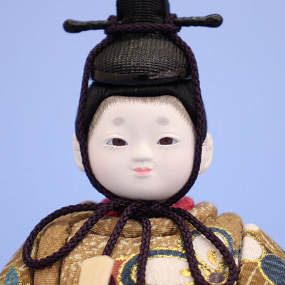 木目込み雛人形単品 No130 春日雛 黒冠０２　殿顔