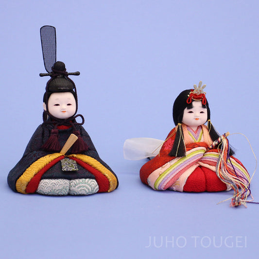 木目込み雛人形単品 JUHO-TOUGEI ふく　０１黒赤　イメージ
