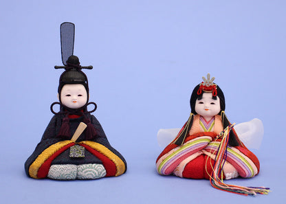 木目込み雛人形単品 JUHO-TOUGEI ふく　０１黒赤