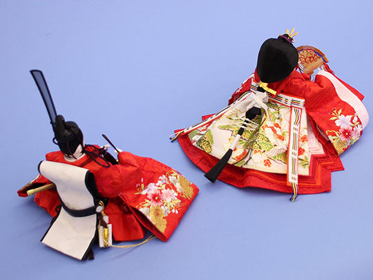 雛人形 平飾り 幅60cm 京十二番 極上金彩刺繍 赤｜寿鳳人形東芸 – 寿鳳