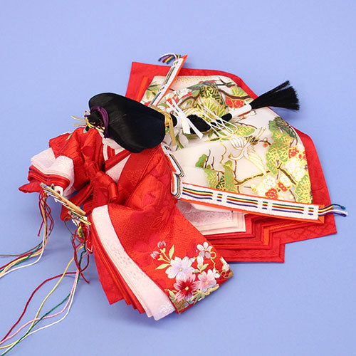 雛人形単品 親王5 京十二番　極上金彩刺繍　赤　姫姿