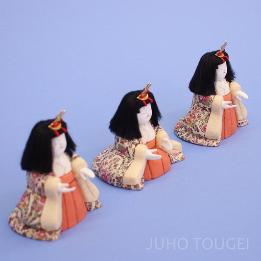 木目込み三人官女単品 このみ 横から