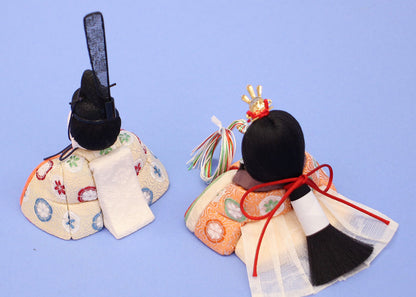 木目込み雛人形単品 幸一光作　とのとひめ　背中から