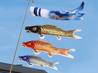 1.2m江戸鯉のぼりホームセット 