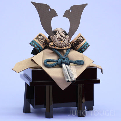 天賦の兜　群青　黒櫃付き　イメージ