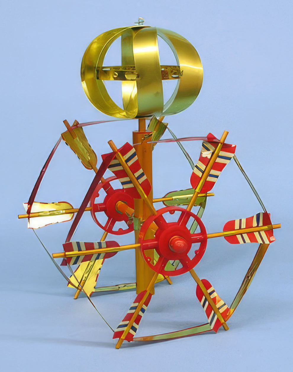 五月幟備品 鯉のぼり用矢車単品 アルミ太陽矢車 (矢羽根はアルミ製) – 寿鳳人形の東芸