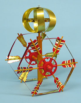 鯉のぼり用アルミ太陽矢車 (矢羽根はアルミ製)