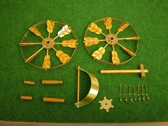 ベランダセット用アルミ矢車(矢羽根と軸がアルミ製)　内容