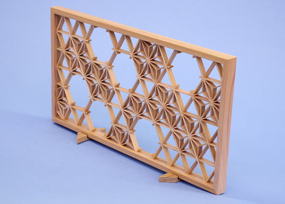 Paravent pour poupées Hina et May, hauteur 19 cm, paravent carré Kumiko (feuille de chanvre)