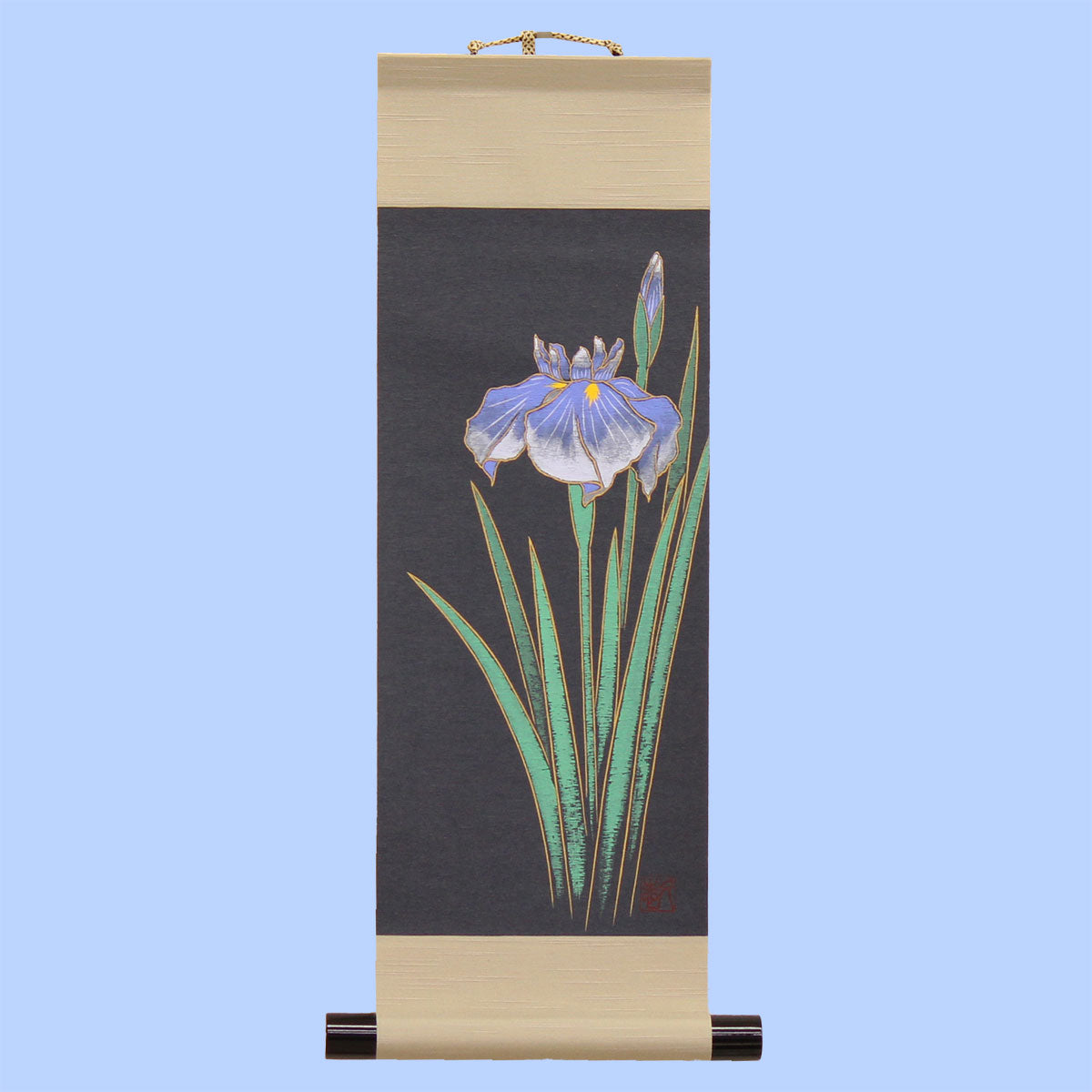 modern 掛け軸　菖蒲　奥田久志