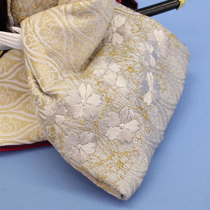 雛人形収納三段飾り柳五人　ナチュラル引き出し式W50　殿袖