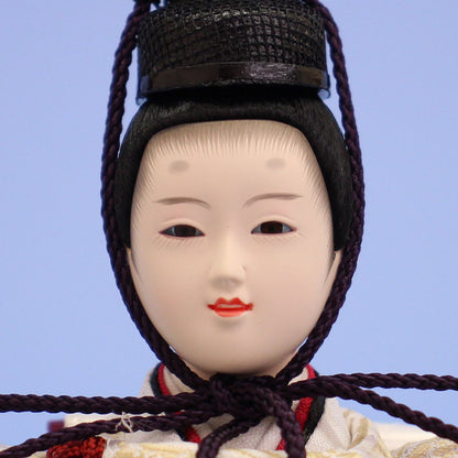 雛人形収納三段飾り柳五人　ナチュラル引き出し式W50　殿顔