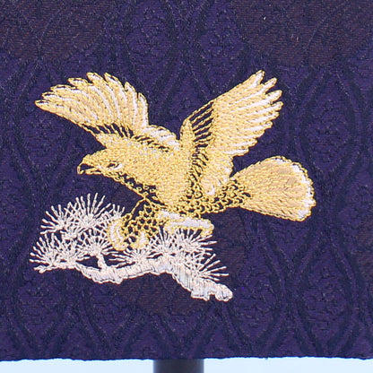 Drapeau nominatif pour garçon, hauteur 30 cm, broderie faucon marine (mini)